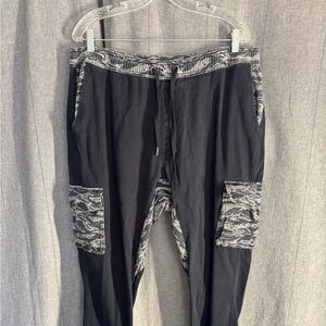 Vintage Ecko Unltd Cargo Sweatpants Jogger M38 Fit Skinny Black Grey Gorpcore